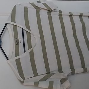 Mens medium striped v-neck Carbon